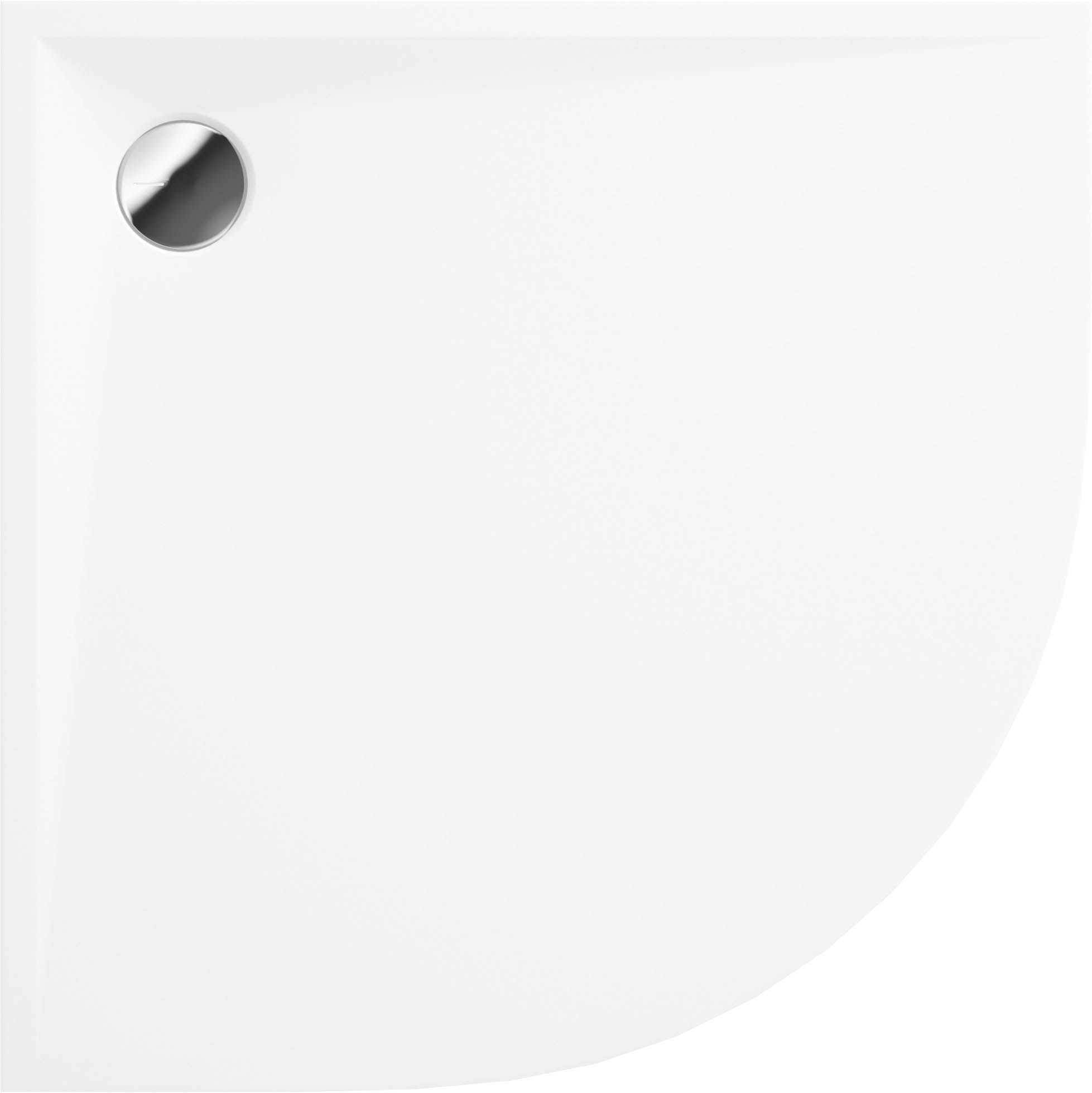 Deante Kerria Plus plato de ducha semicircular 90x90 cm blanco KTS_053B