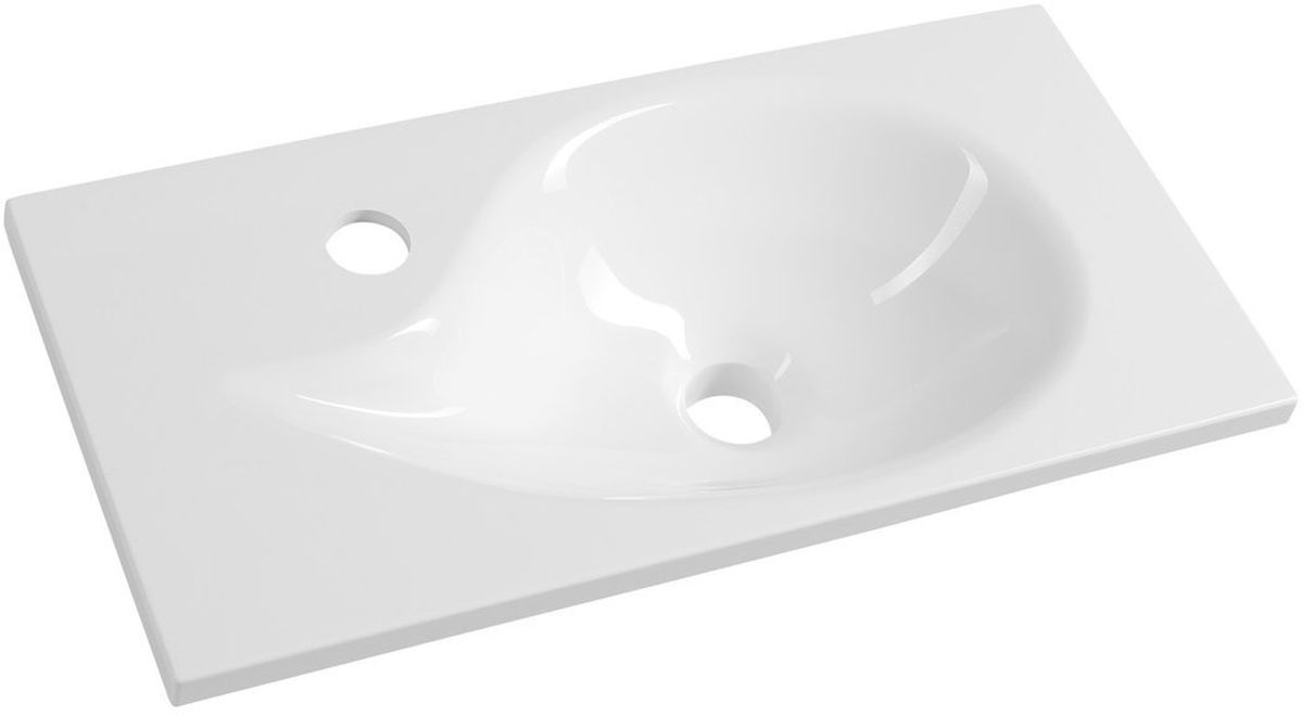 Sapho Aqua lavabo 50.5x25 cm rectangular para mueble blanco 10053