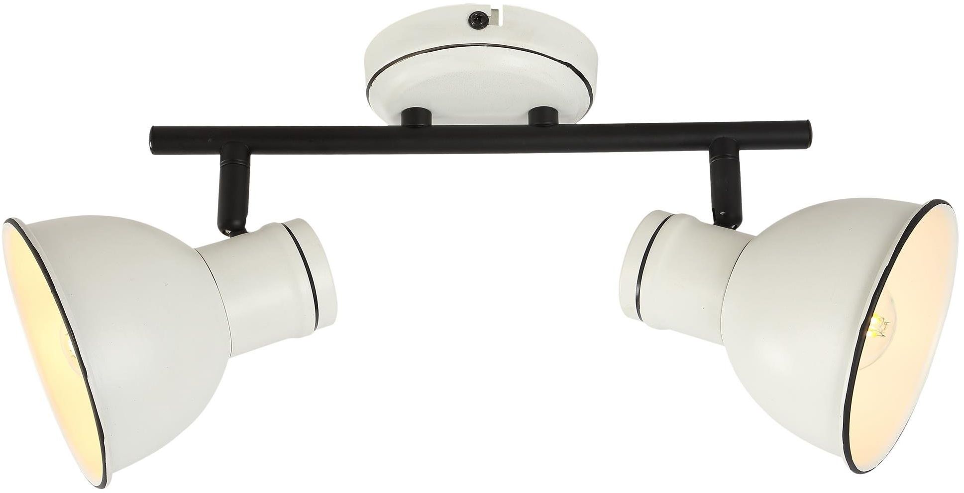 Candellux Zumba lámpara de techo 2x40 W blanco-negro 92-72139