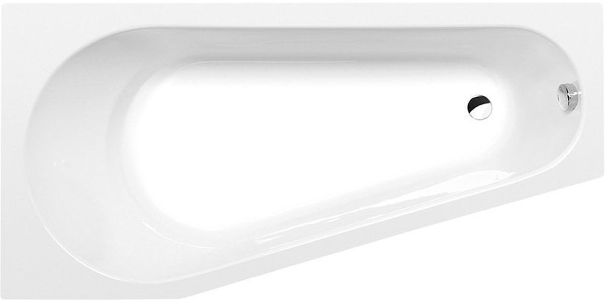 Polysan Projekta bañera de esquina 160x80 cm izquierda blanco 20111