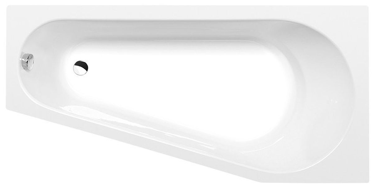 Polysan Projekta bañera de esquina 160x80 cm derecha blanco 21111