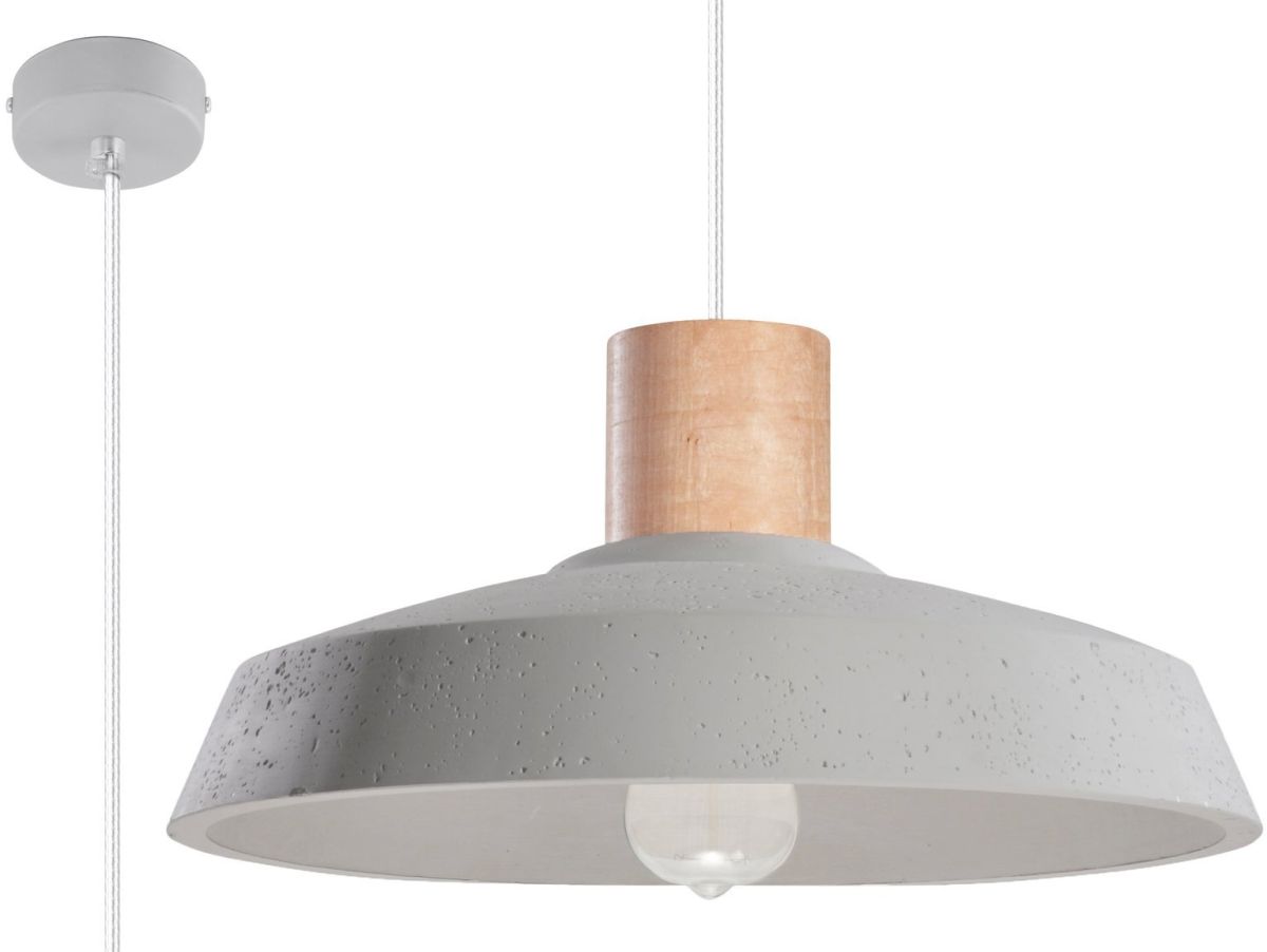 Sollux Lighting Afra lámpara colgante 1x60 W gris/gris ceniza SL.0282