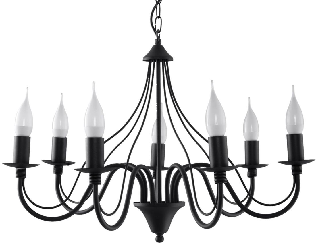 Sollux Lighting Minerwa lámpara colgante x40 W negro SL.0219