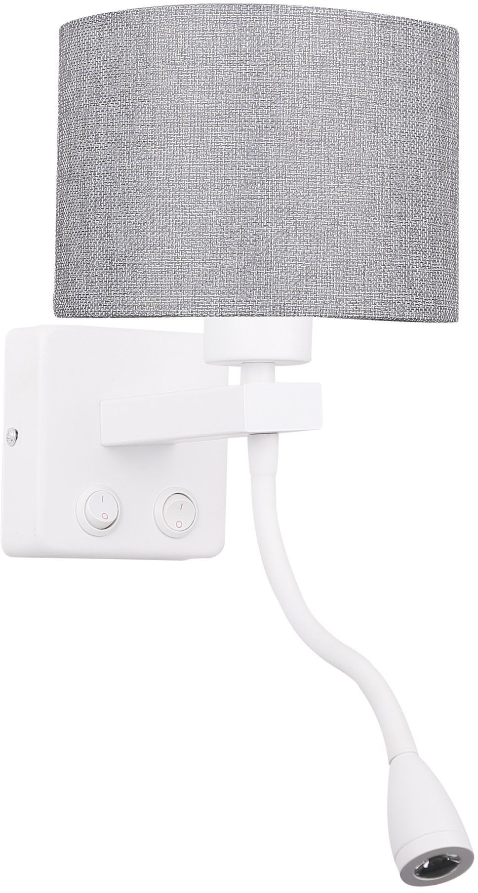 Candellux Polo lámpara de pared 2x40 W blanco-gris 21-75383
