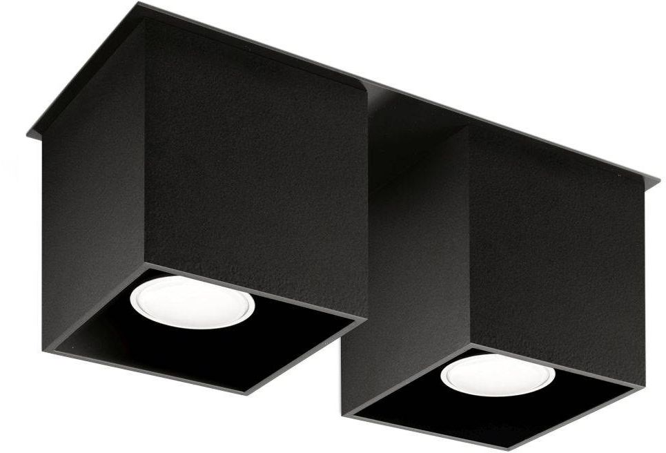 Sollux Lighting Quad 2 lámpara de techo 2x40 W negro SL.0063