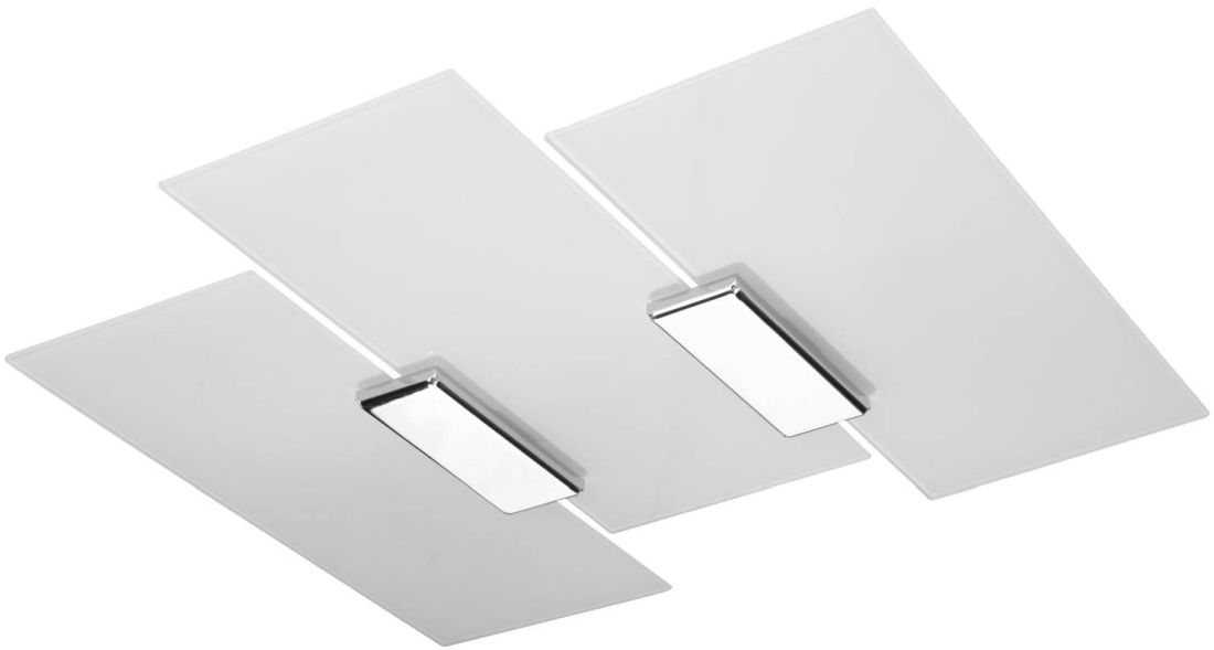 Sollux Lighting Fabiano lámpara de techo 3x60 W blanco-cromo SL.0198