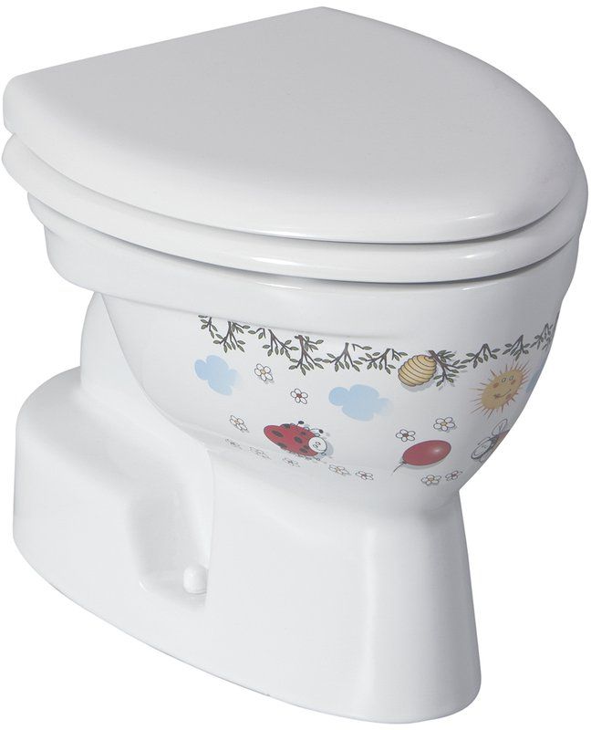 Creavit Kid taza de inodoro compacto para niños blanco CK300-11CB00E-FF00