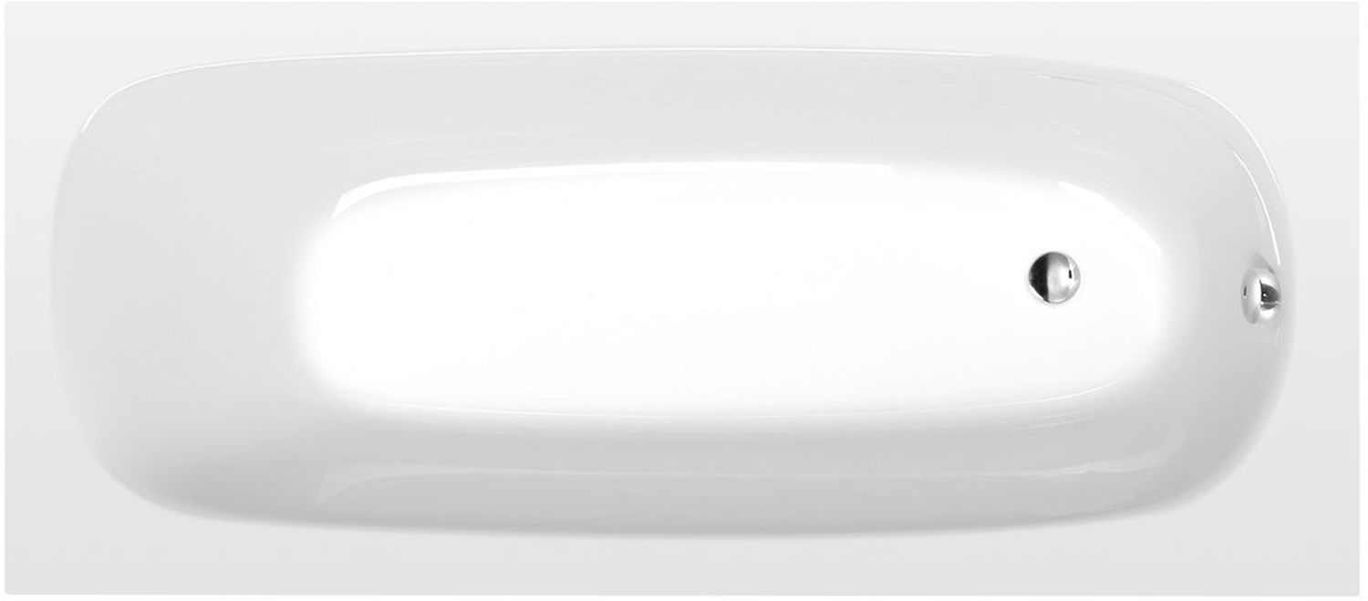 Polysan Ebro bañera rectangular slim 170x75 cm blanco 26711S