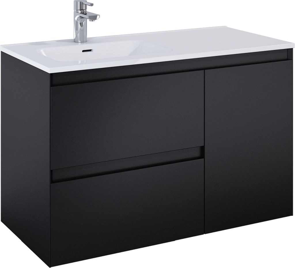 Elita Split armario 100x45.8x63.5 cm suspendido, para lavabo negro RE011006057160