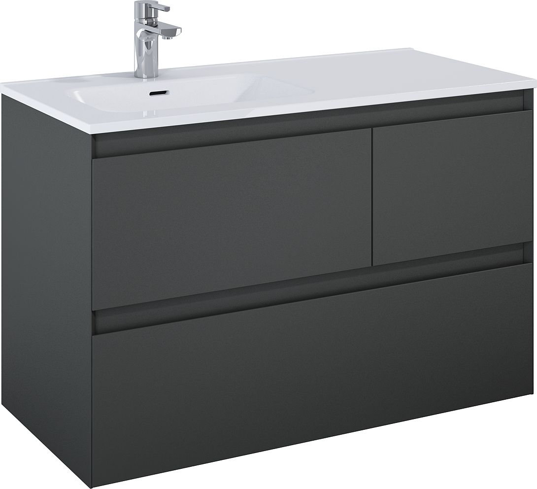 Elita Split armario 100x45.8x63.5 cm suspendido, para lavabo antracita RE011006156010