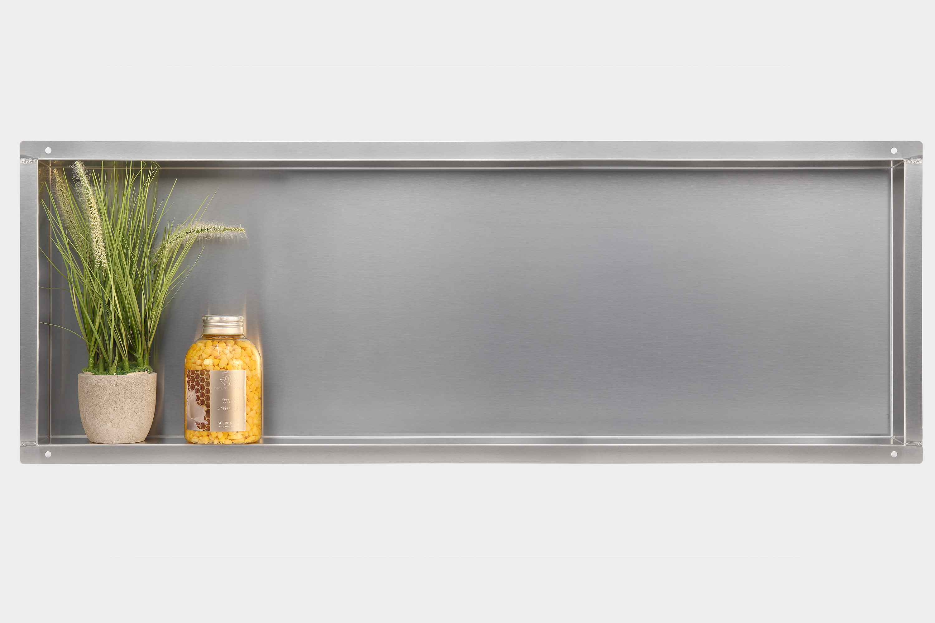 Balneo Wall-Box No Rim Inox estante empotrado 90 cm acero OB-IN6-NR