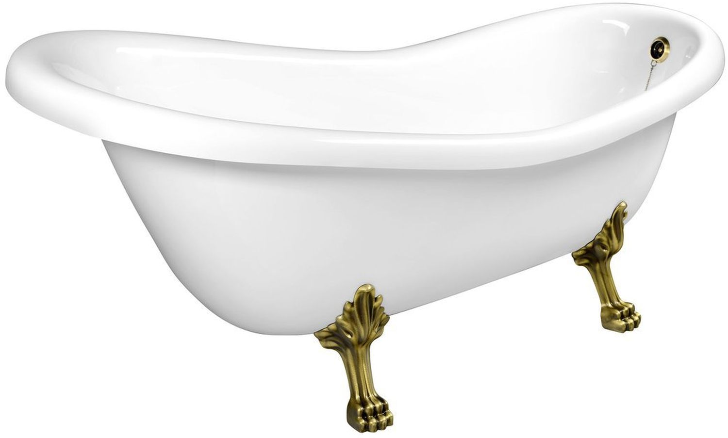 Polysan Retro bañera exenta 158x73 cm oval blanco 37132