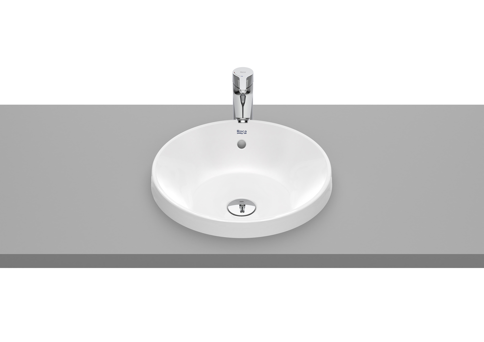 Roca Gap lavabo 39x39 cm circular empotrado blanco A3270Y3S00