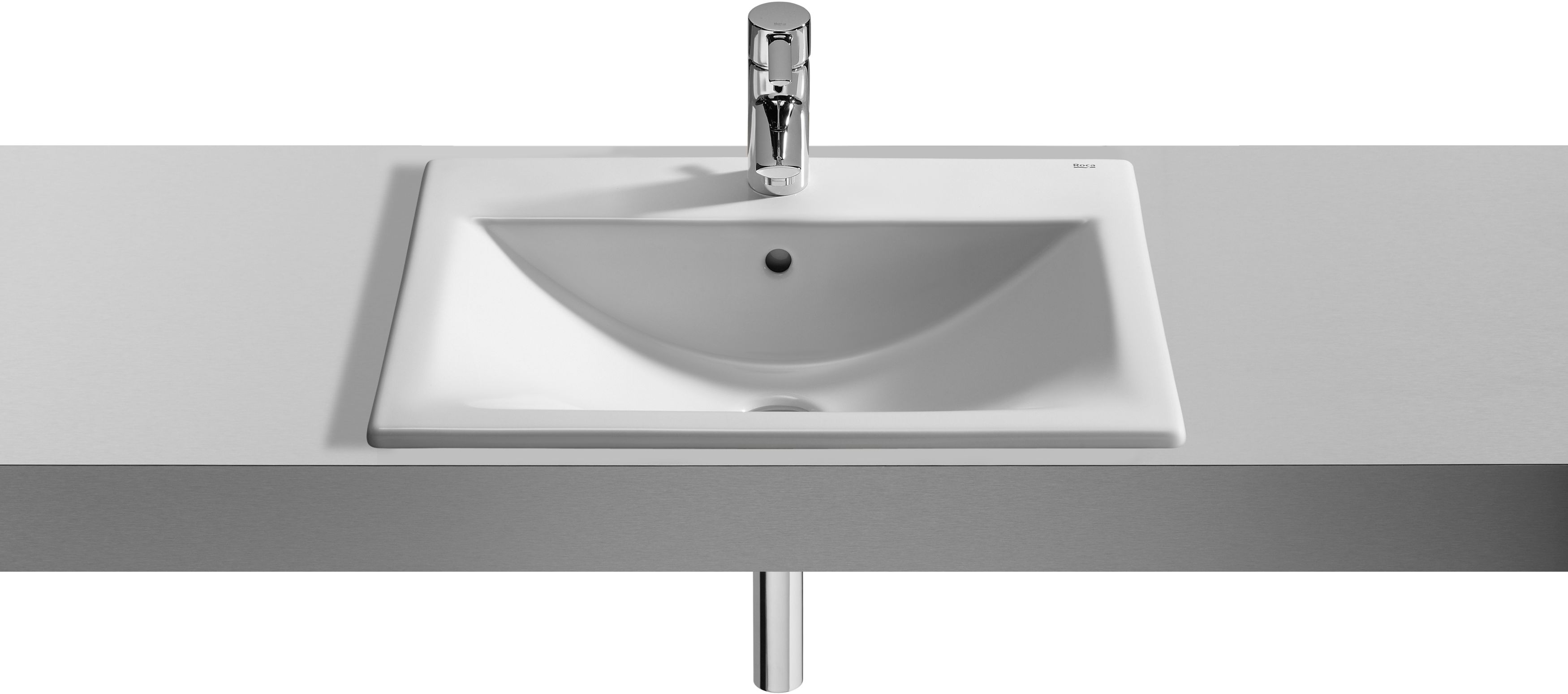 Roca Diverta lavabo 55x42.5 cm rectangular empotrado blanco A327116S00