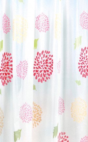 Aqualine cortina de ducha 200x180 cm blanco-multicolor ZV015