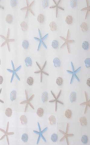 Aqualine cortina de ducha 200x180 cm blanco-multicolor ZV016