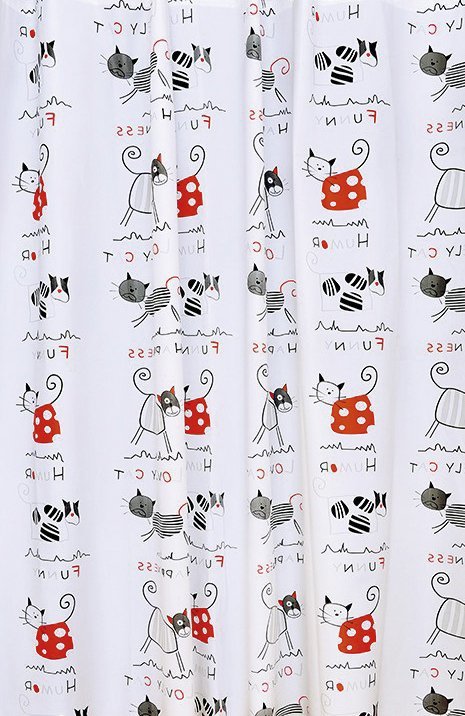 Aqualine cortina de ducha 180x180 cm blanco-multicolor ZV023