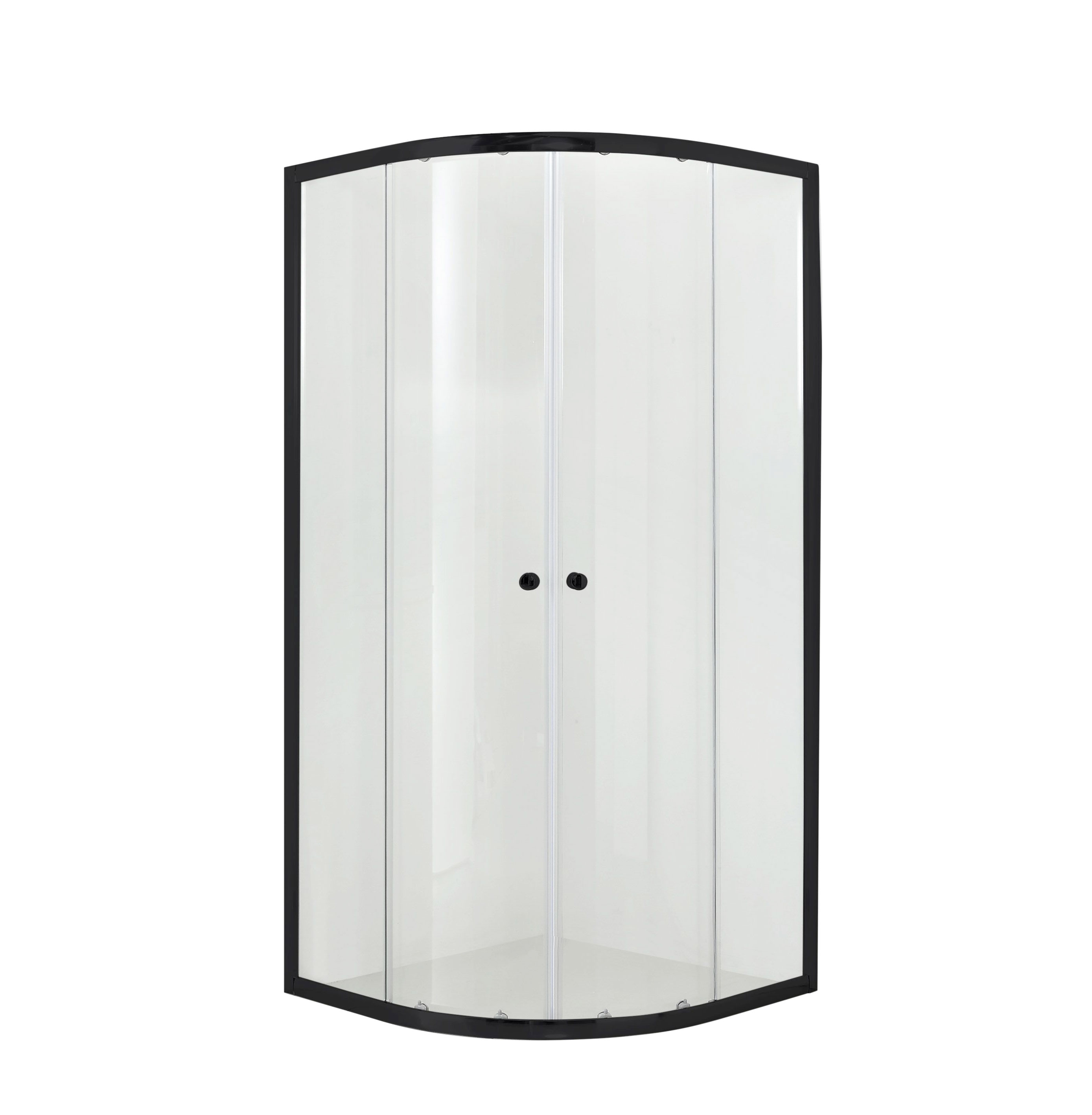 Hagser Andrea cabina de ducha 90x90 cm semicircular negro mate/vidrio transparente HGR22000020