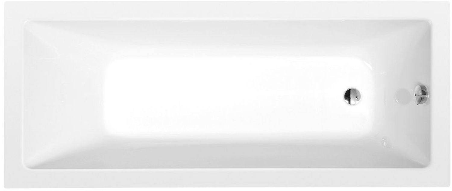 Polysan Noemi bañera rectangular slim 160x70 cm blanco 71707S