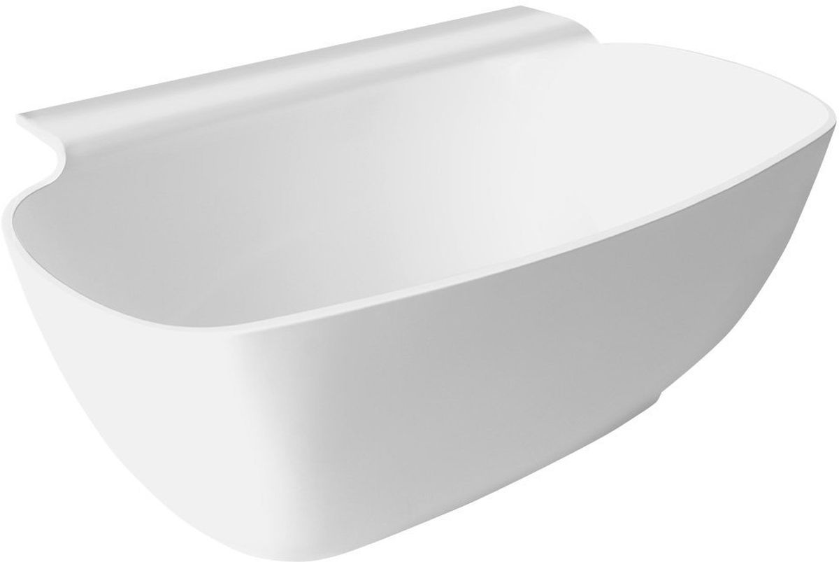 Polysan Nigra bañera de pared 158x80 cm oval blanco 82511