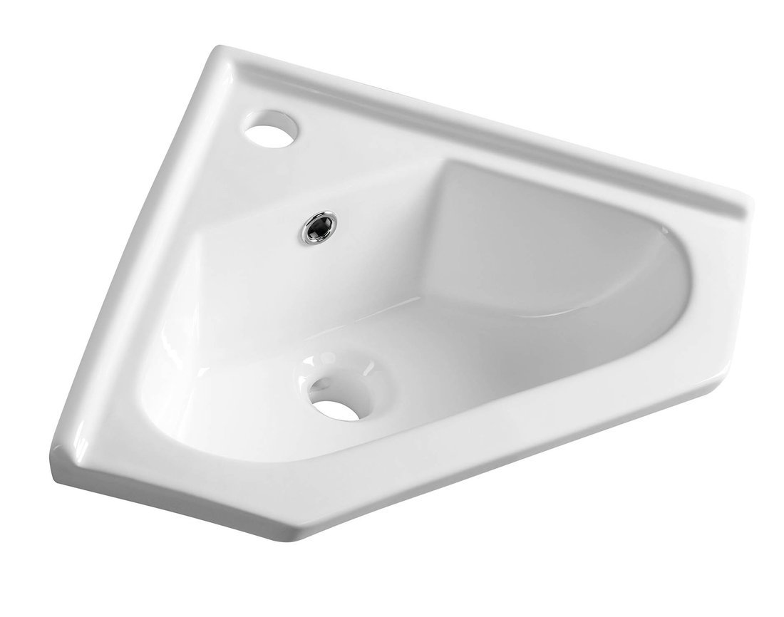 Aqualine lavabo 41x41 cm esquina para mueble blanco 1601-40