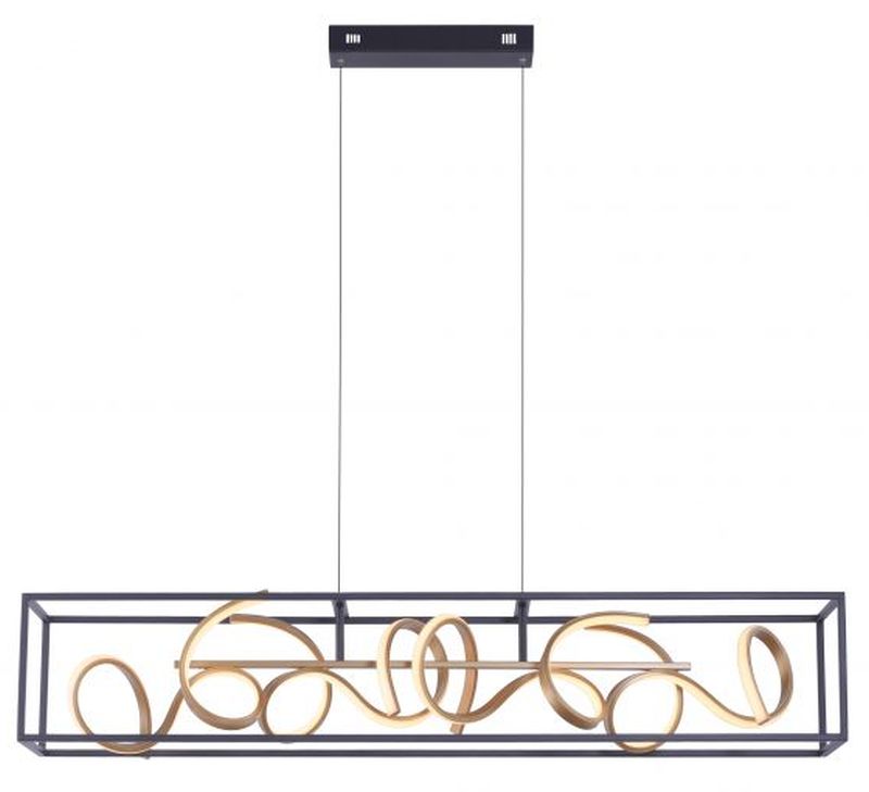 Paul Neuhaus Selina lámpara colgante 4x10.2 W negro-oro 2416-18