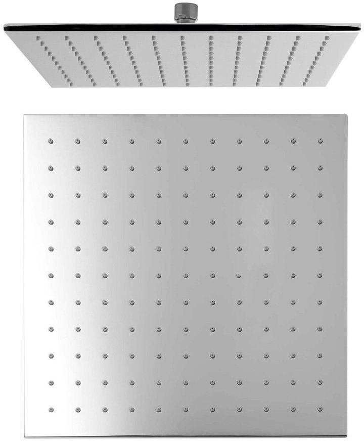 Sapho ducha con efecto lluvia 29.5x29.5 cm cuadrada cromo 1203-06
