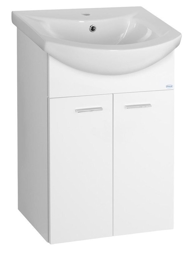 Aqualine Zoja armario 50.5x30x74 cm suspendido, para lavabo blanco 51055A