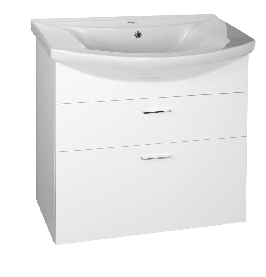 Aqualine Zoja armario 71.5x34x74 cm suspendido, para lavabo blanco 51071A