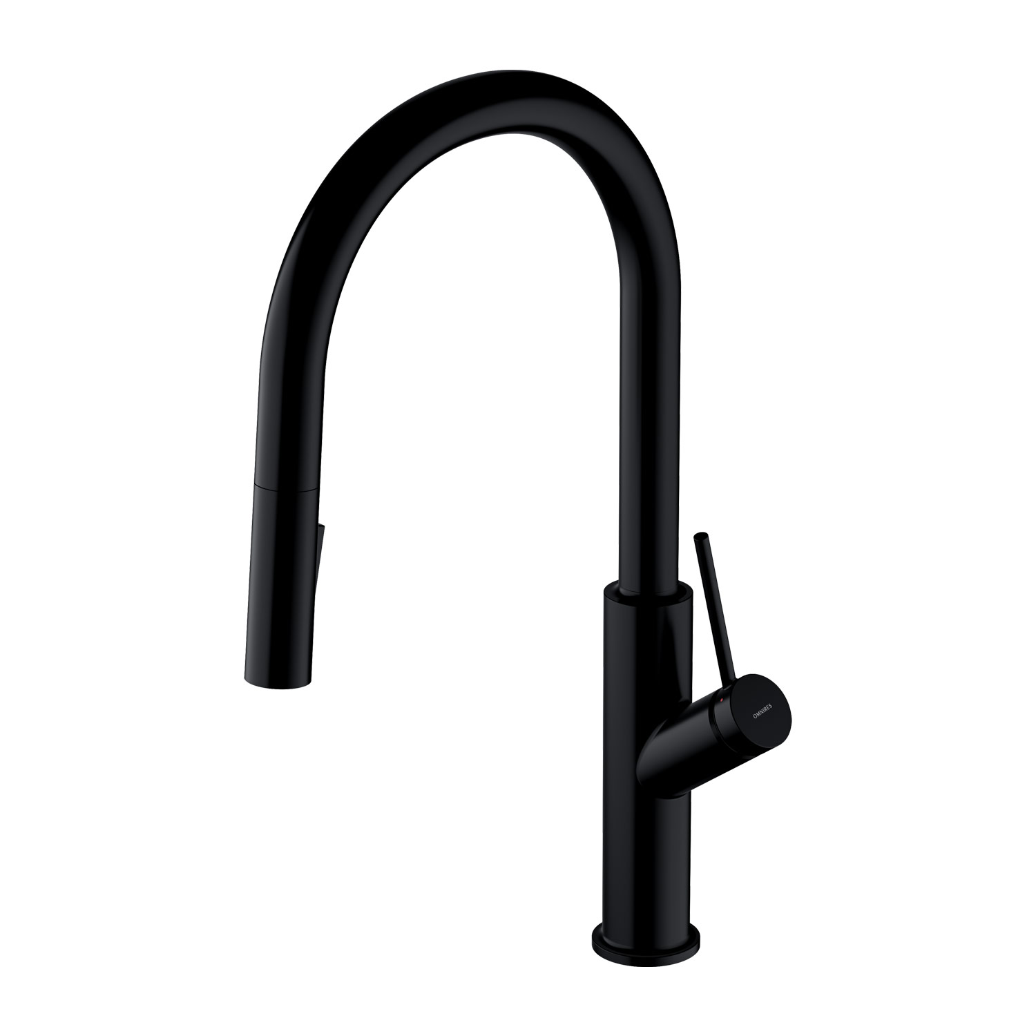 Omnires Bend grifo de cocina de pie negro BE6455BL