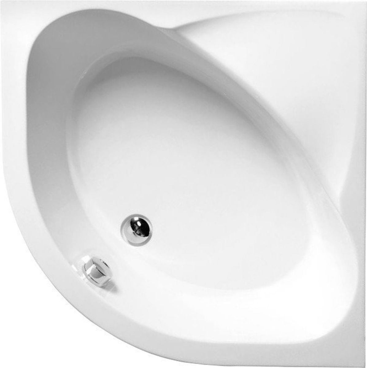 Polysan Selma plato de ducha semicircular 90x90 cm blanco 28611