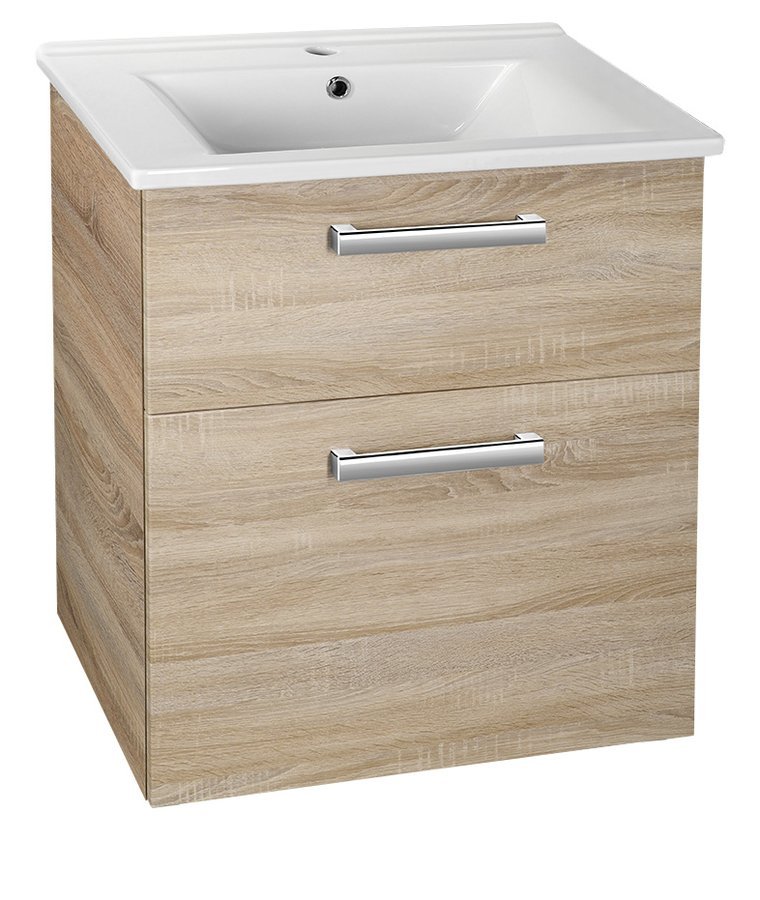 Aqualine Vega armario 62x43.8x72.6 cm suspendido, para lavabo roble VG863