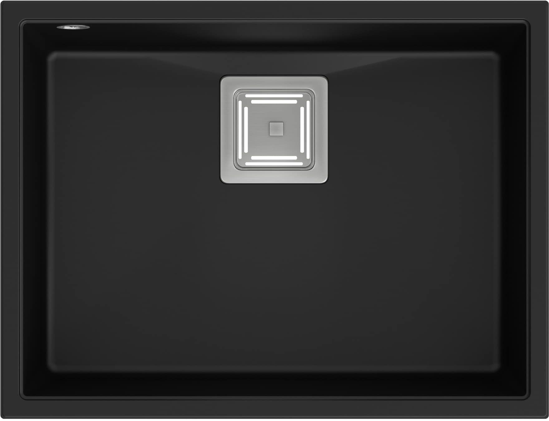 Quadron David fregadero suspendido 55x42 cm negro HQD5542U7-BS