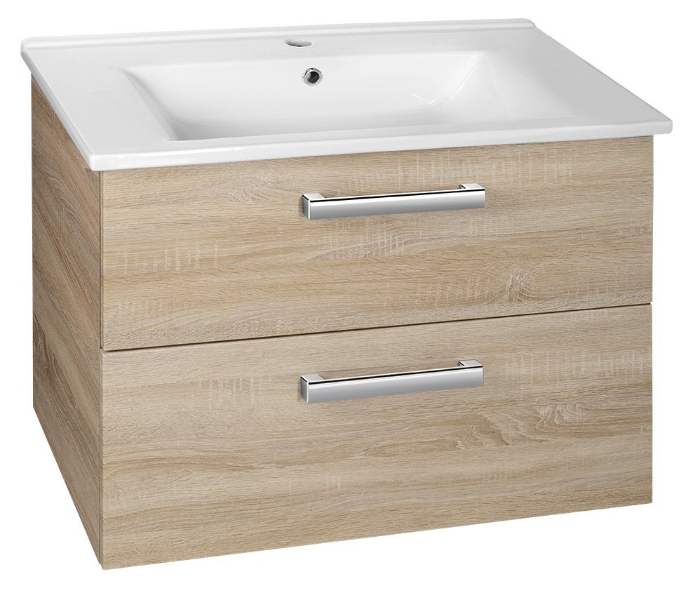 Aqualine Vega armario 72x43.8x57.6 cm suspendido, para lavabo roble VG873