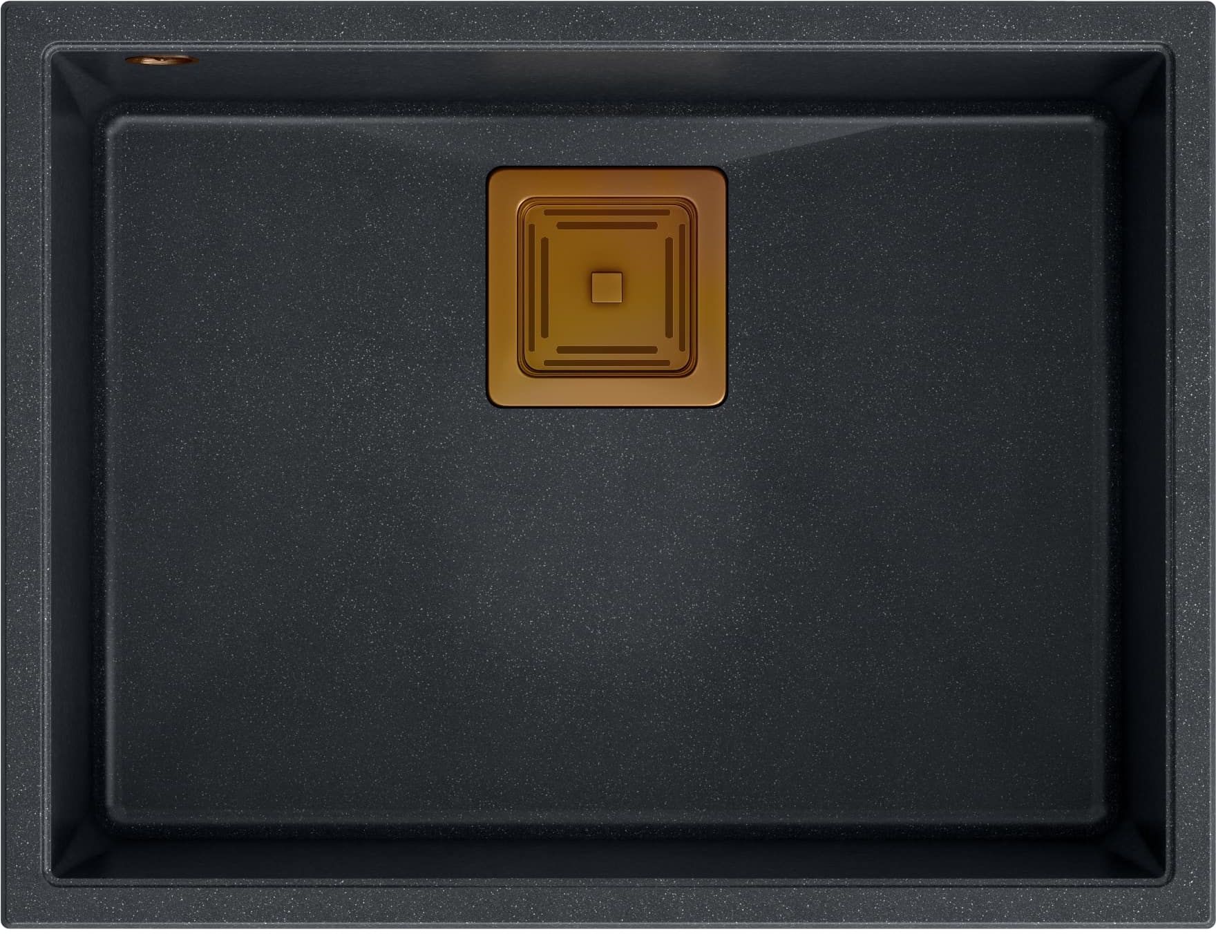 Quadron David fregadero suspendido 55x42 cm negro HQD5542U8-C1