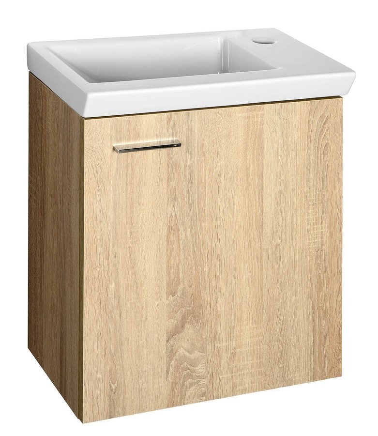 Aqualine Zoja armario 44x25.3x50 cm suspendido, para lavabo roble 51046DP