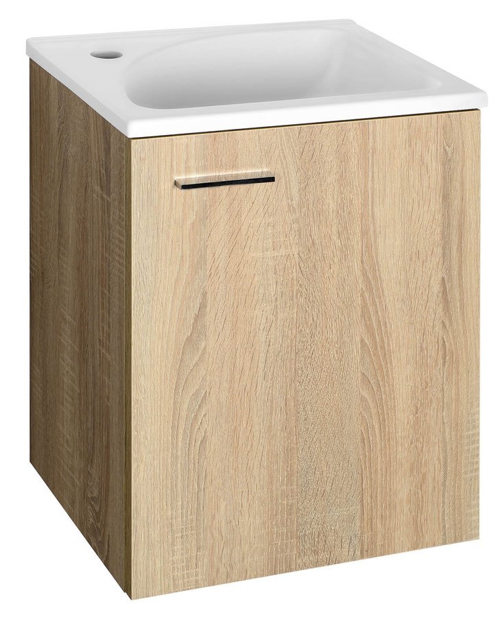 Aqualine Zoja armario 40x32x50 cm suspendido, para lavabo roble 51048DP