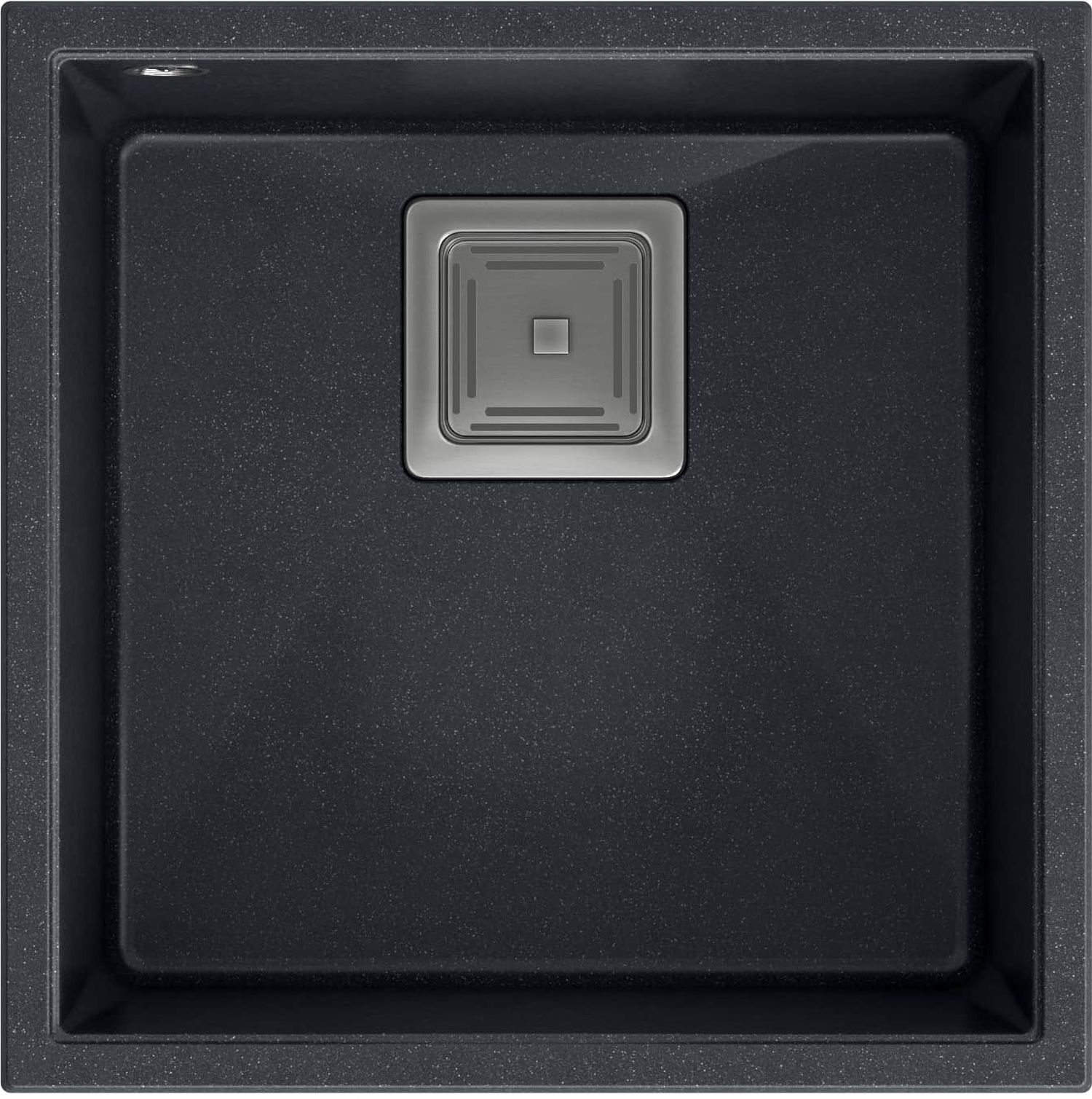 Quadron David fregadero graniteq 42x42 cm negro HQD4242U8-BS