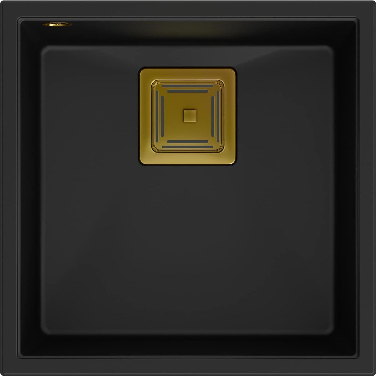 Quadron David fregadero graniteq 42x42 cm negro HQD4242U7-G1