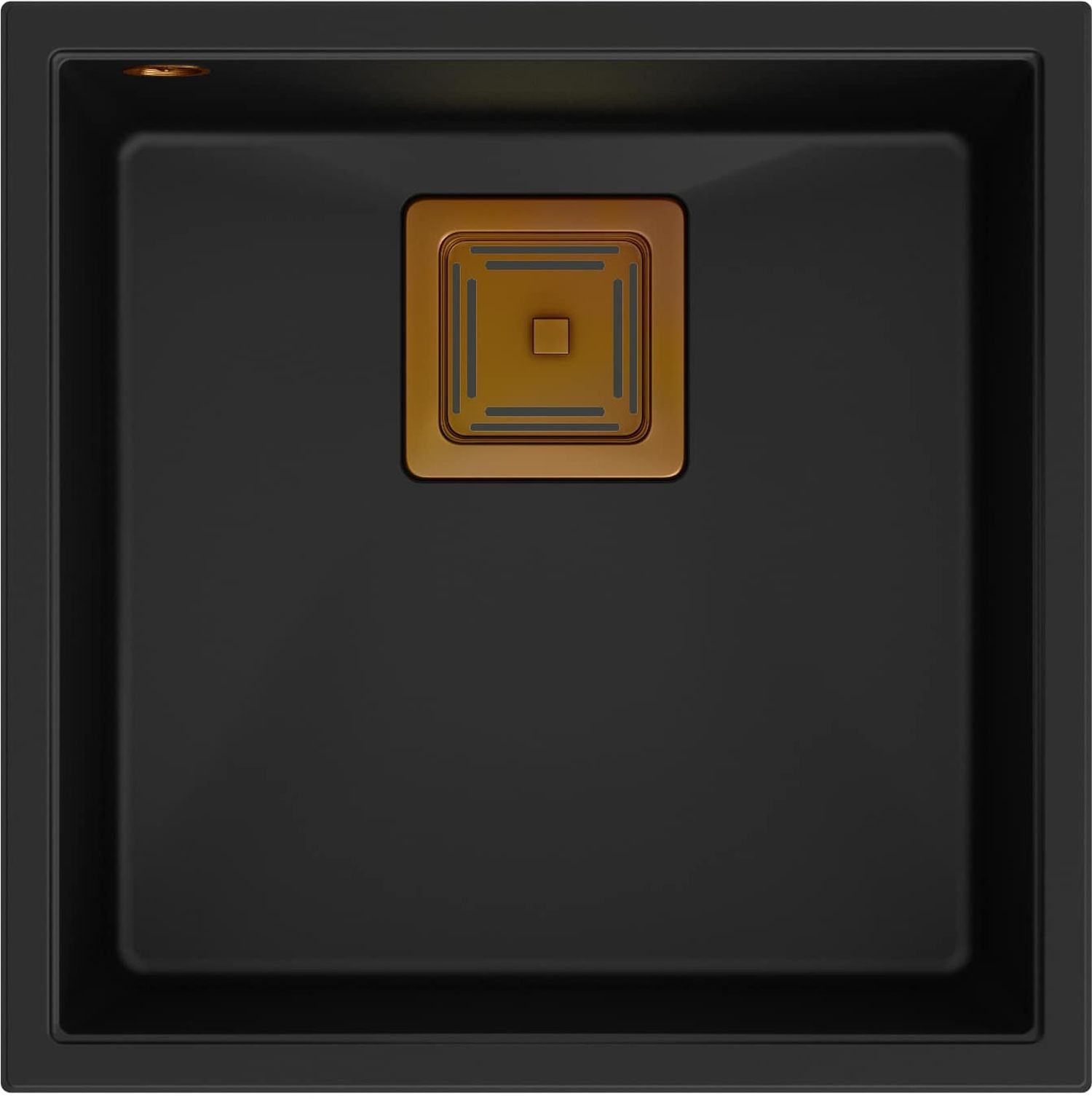 Quadron David fregadero graniteq 42x42 cm negro HQD4242U7-C1