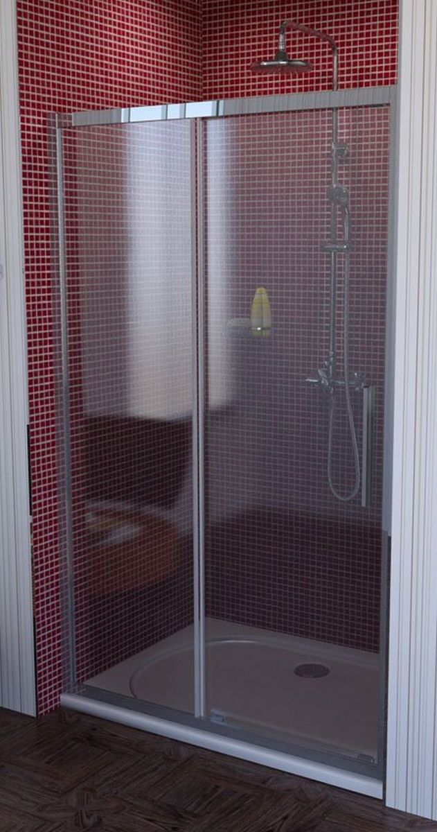Polysan Lucis Line puerta de ducha 110 cm corredera cromo brillante/vidrio transparente DL1115