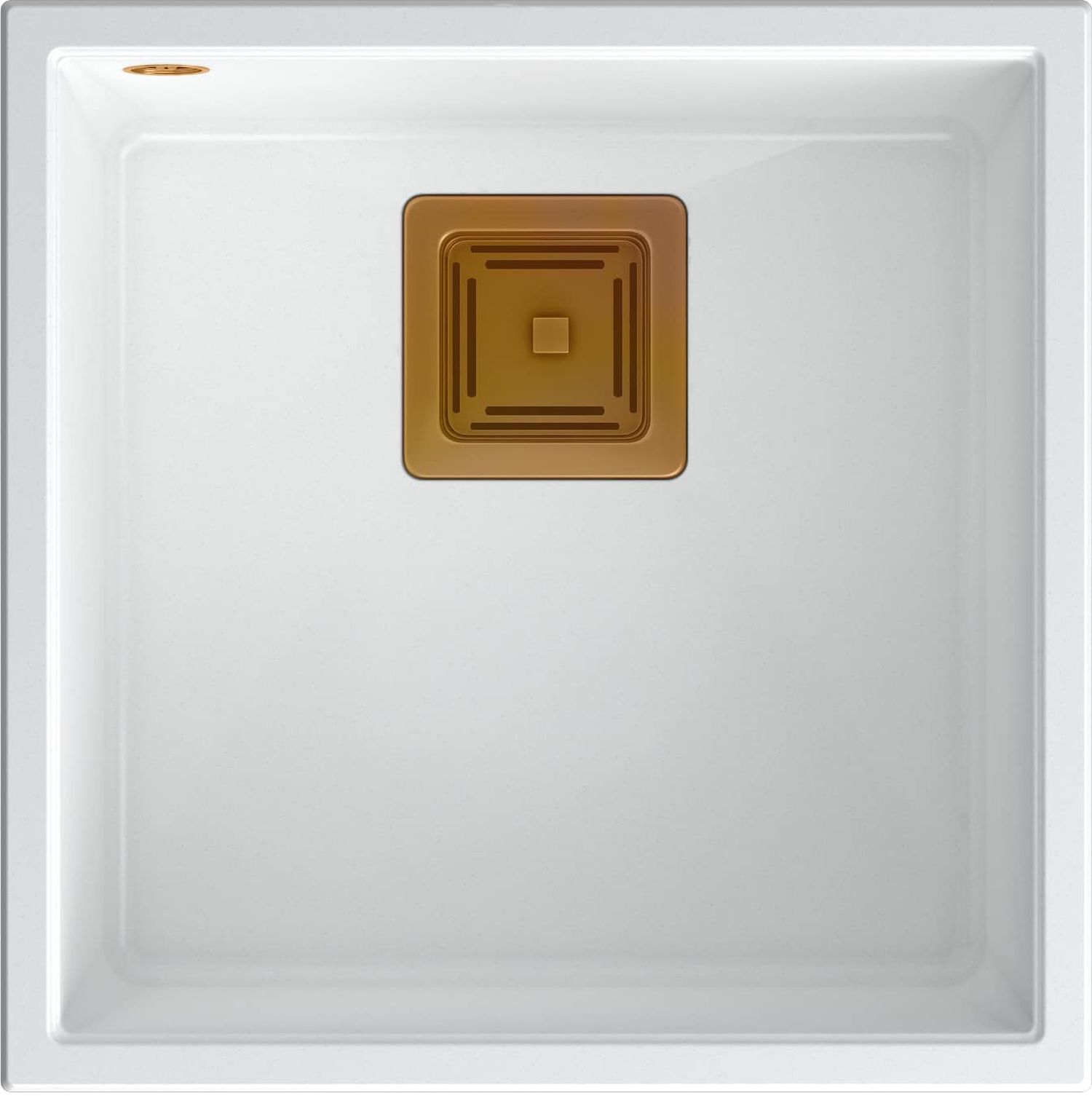 Quadron David fregadero graniteq 42x42 cm blanco HQD4242U1-C1