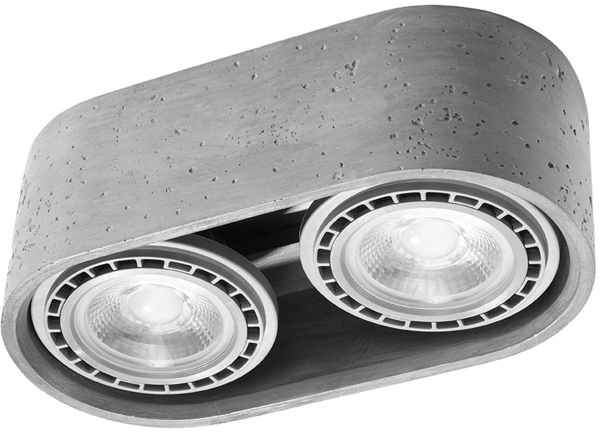 Sollux Lighting Basic lámpara de techo 2x40 W gris SL.0882