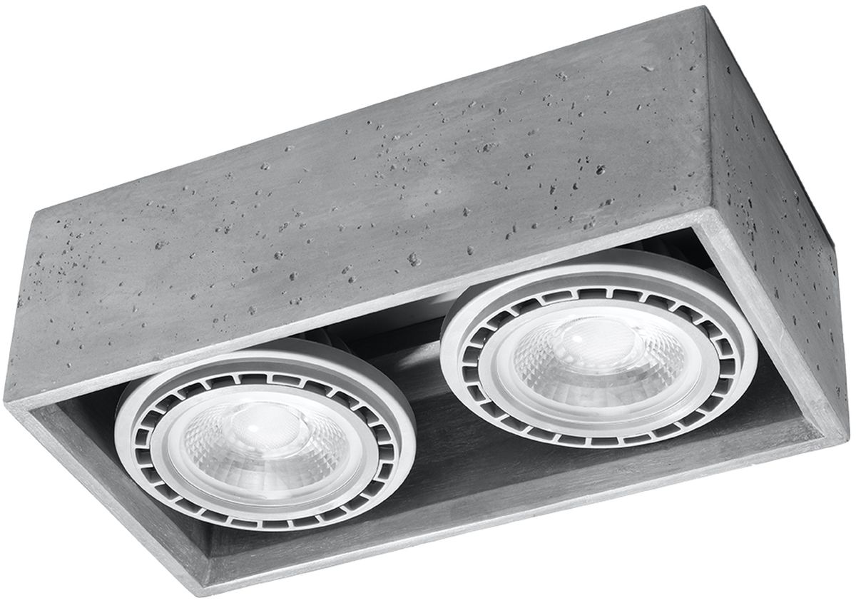 Sollux Lighting Quatro lámpara de techo 2x40 W gris SL.0884