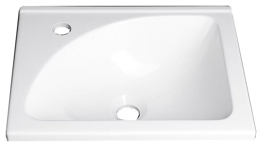 Aqualine lavabo 40.8x32.3 cm rectangular para mueble blanco LM408