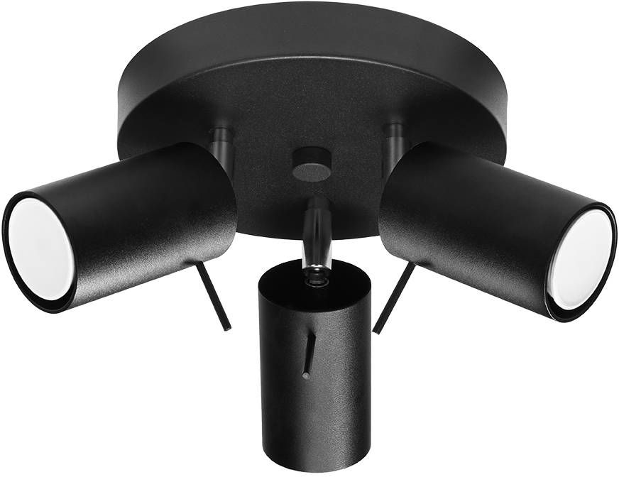 Sollux Lighting Ring lámpara de techo 3x40 W negro SL.1016