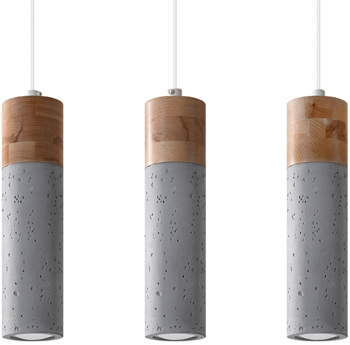 Sollux Lighting Zane lámpara colgante 3x40 W gris/gris ceniza-madera SL.0967