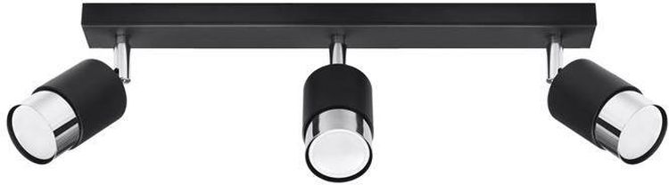 Sollux Lighting Nero lámpara de techo 3x40 W negro-cromo SL.1066