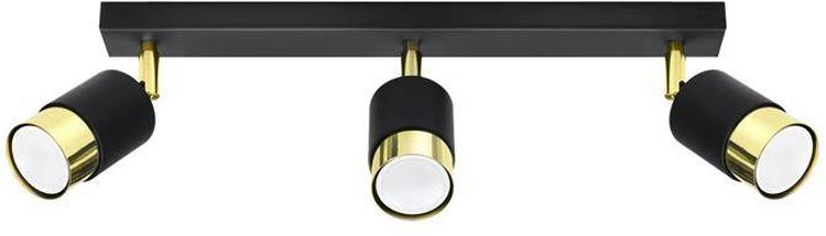 Sollux Lighting Nero lámpara de techo 3x40 W negro-oro SL.1071
