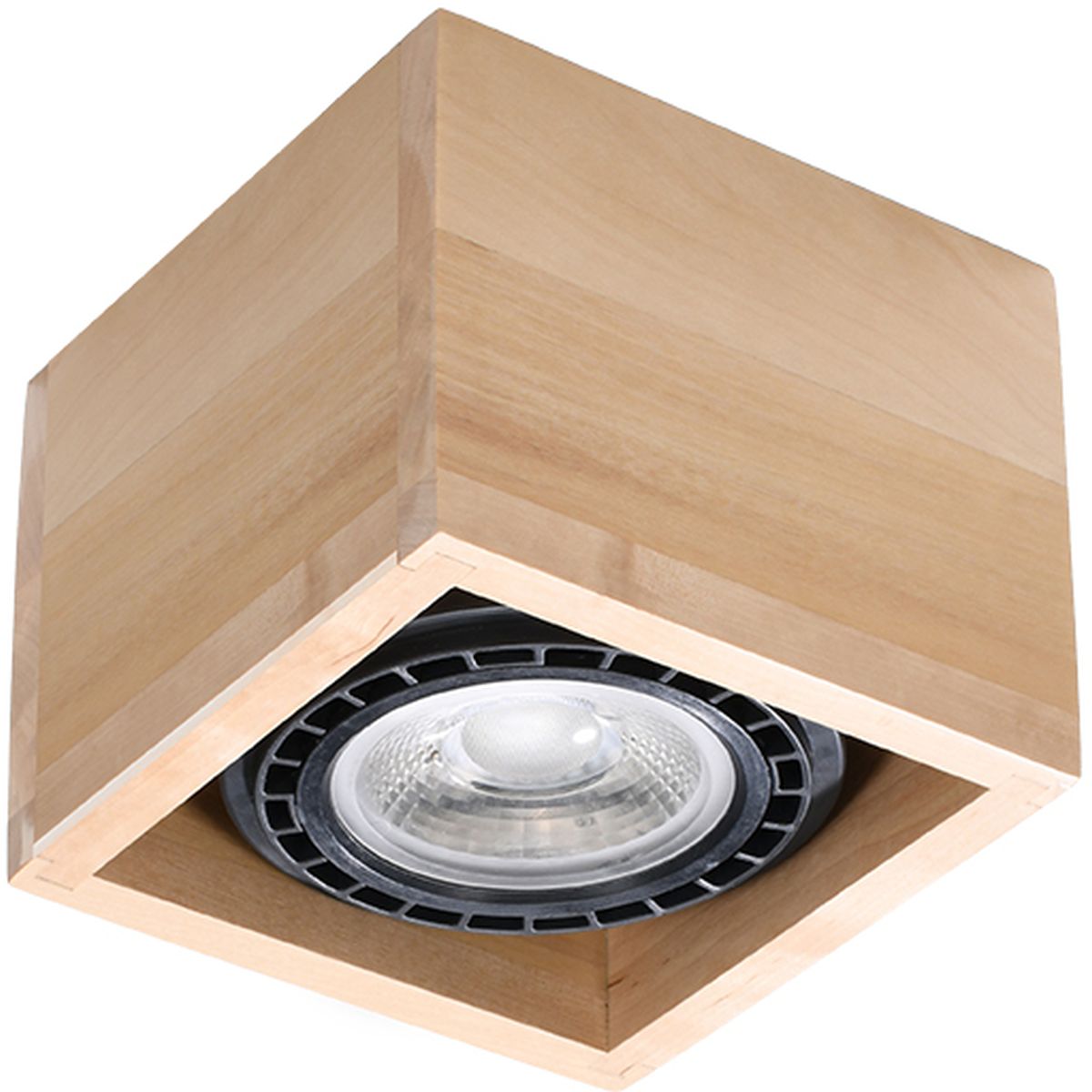 Sollux Lighting Quatro lámpara de techo 1x40 W madera SL.0915